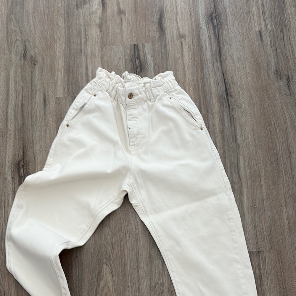 Zara High Rise Women Jeans - Cream